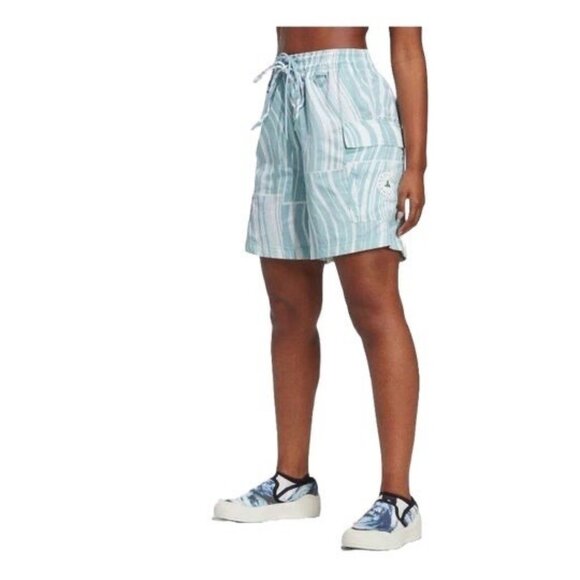 Adidas Stella McCartney Shorts Medium Blue Cargo Drawstring True Nature Hiking - Picture 1 of 15